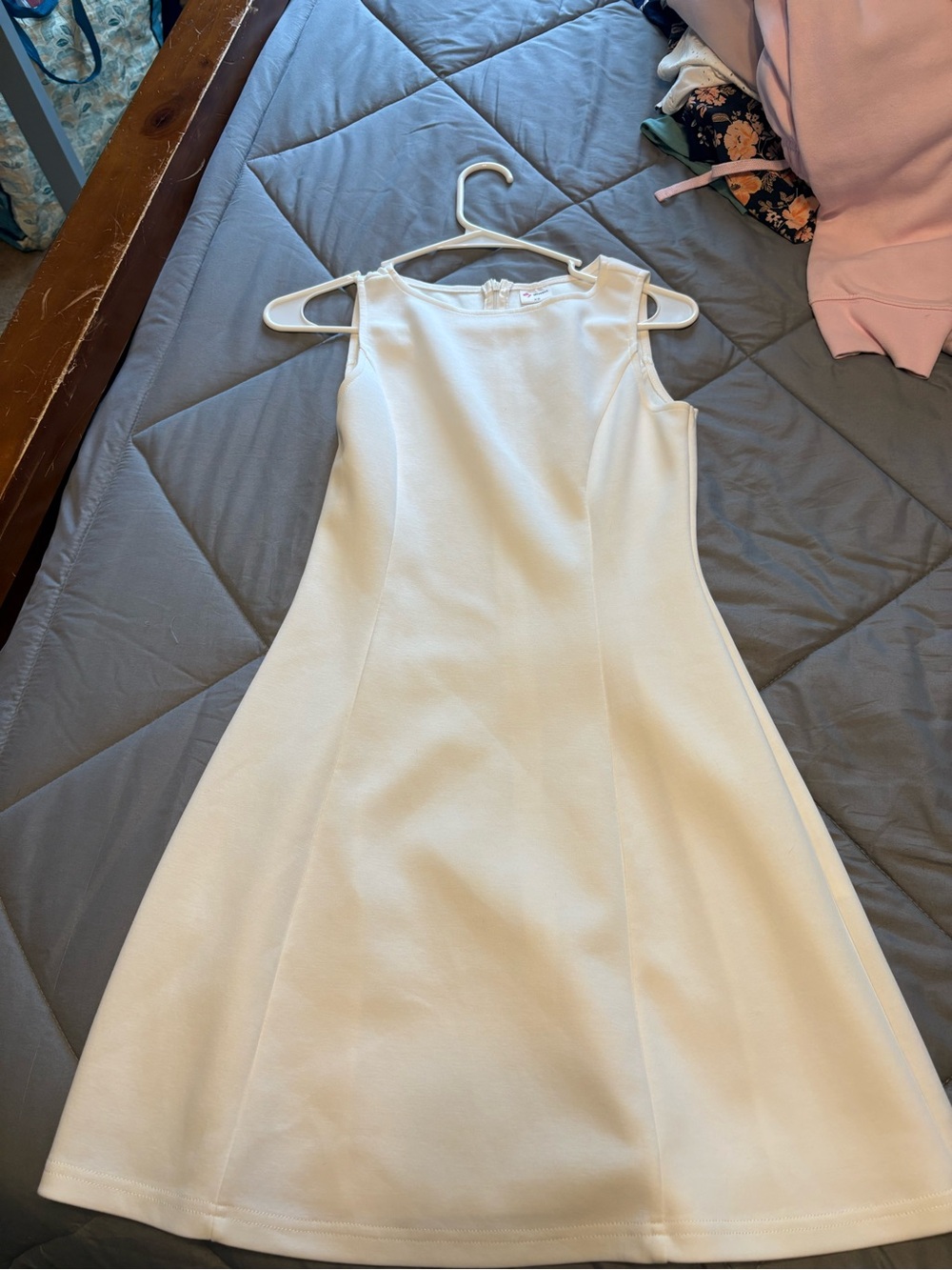 White Sleeveless A-Line Dress